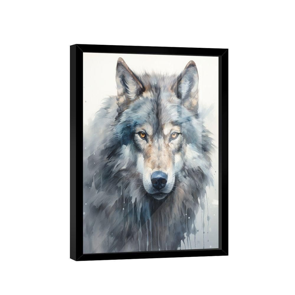 Quadro Lobo Aquarela -- Br Artes