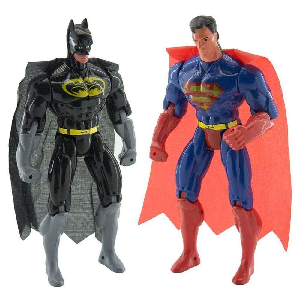 Kit 2 Bonecos Articulados Super Heróis Liga Da Justiça 29cm
