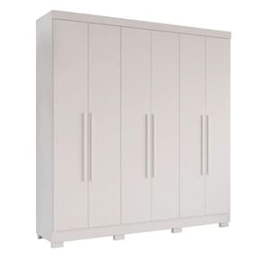 Guarda Roupa Casal 6 Portas Recife C-pés Salleto Branco