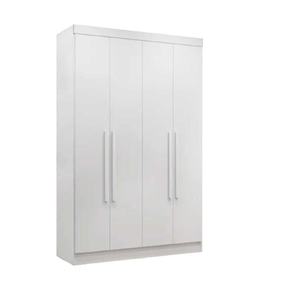 Guarda Roupa Solteiro 4 Portas Recife Salleto Branco