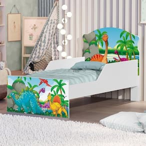 Cama Infantil Turma Dinos Com Colchão