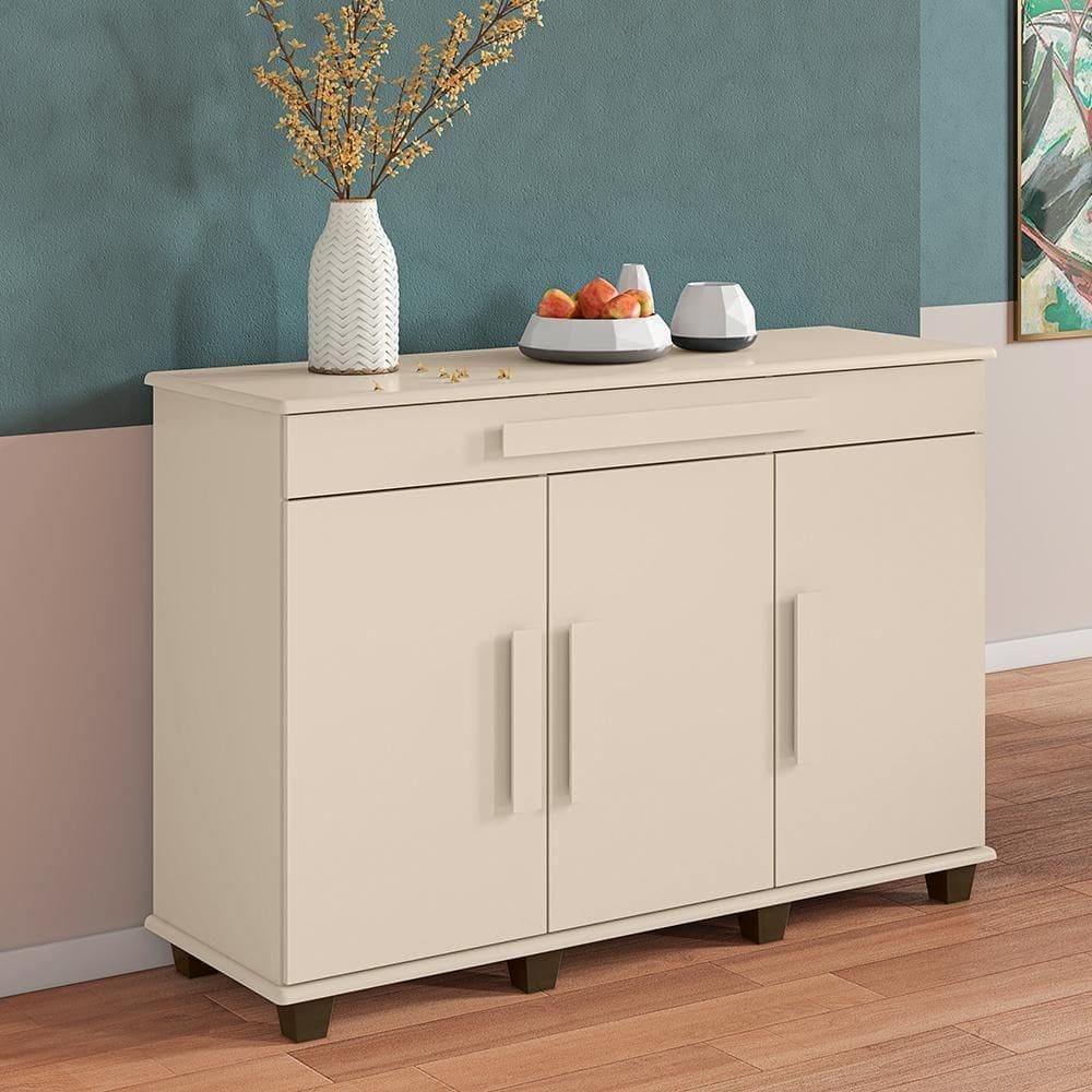 Balcão 3 Portas 1 Gaveta Lille Off White