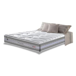 Colchão Casal De Molas Ensacadas D33 Cama Inbox Select Firme 138x188x32 Cinza