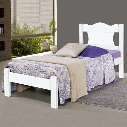 imagem-Cama Solteiro Munique Branco - Gabrielli - Blush