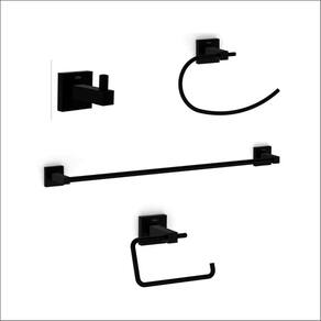 Kit Acessorios 4 Pecas New Elite 60cm X 22cm X 4,5cm Matte Black