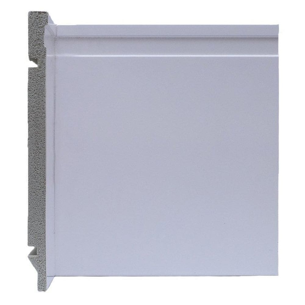 Kit com 10 Barras Rodapé de Poliestireno 20cm X 15mm Frisado 24m Branco