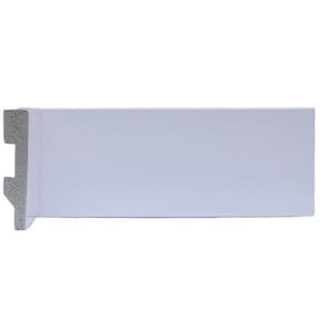 Kit com 10 Barras Rodapé de Poliestireno 7cm X 15mm Liso 22,5m Branco