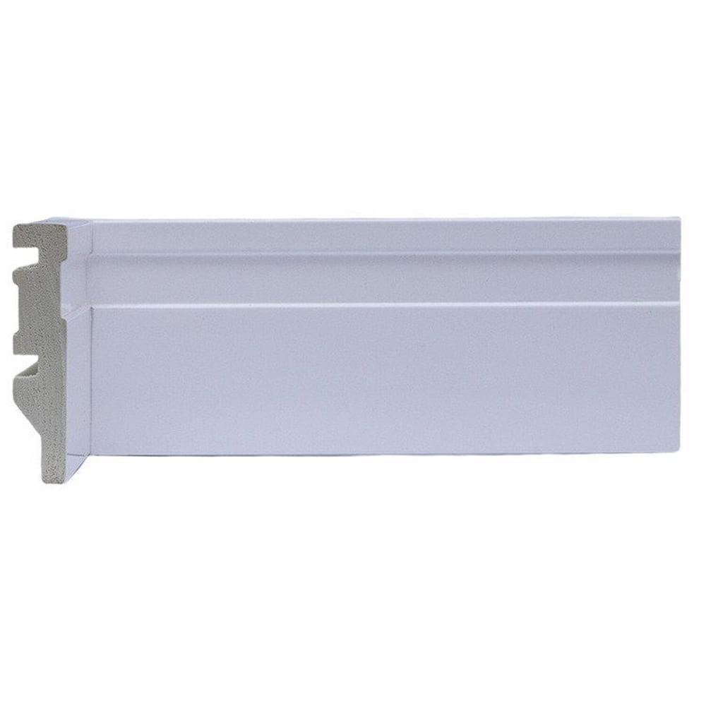 Kit com 3 Barras Rodapé de Poliestireno 7cm X 15mm Frisado 7,2m Branco