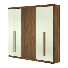 Guarda Roupa Casal 6 Portas Flex Buriti Santos Andirá Jatoba/areia