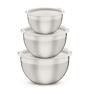 Jogo De Potes Tramontina Cucina Em Aço Inox Com Tampa Plástica 3 Peças Tramontina