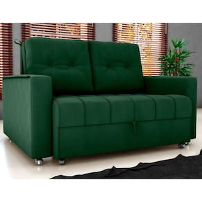 Sofá Cama 2 Lugares Duleek Veludo Maserati Verde