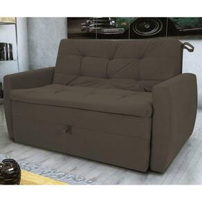 Sofá Cama Para Sala De Estar Hiro Suede Cappuccino