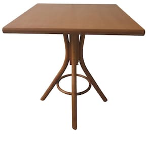 Mesa Eva Selva Quadrada 70x70cm - Restaurante Cafeteria Cozinha Sala De Jantar Castanho Mogno