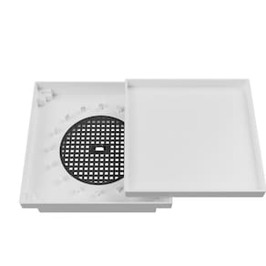 Kit 10 Ralo Oculto Quadrado 15x15cm Astra Branco