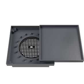 Kit 10 Ralo Oculto Quadrado 15x15cm Astra Preto