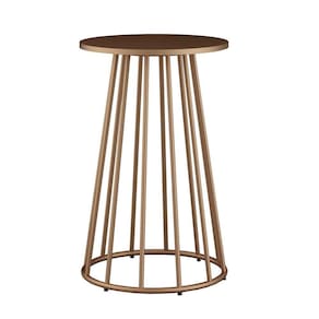 Base Cone Aço Carbono Para Tampo Madeira Ou Vidro Cobre