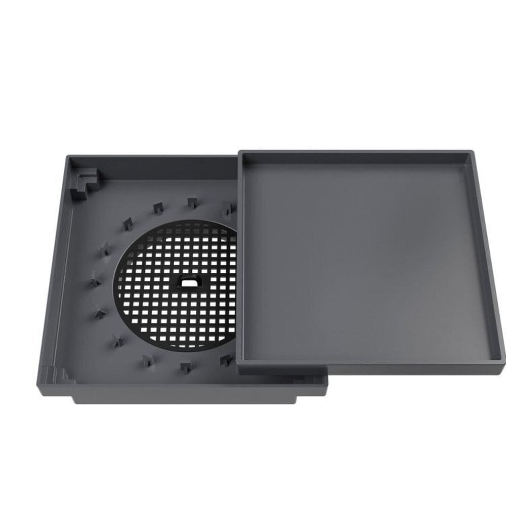 Kit 3 Ralo Oculto Quadrado 10x10cm Astra Preto
