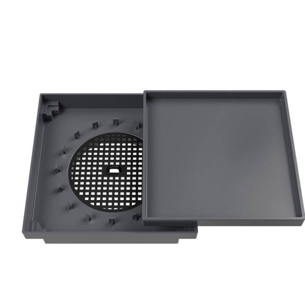 Kit 5 Ralo Oculto Quadrado 10x10cm Astra Preto
