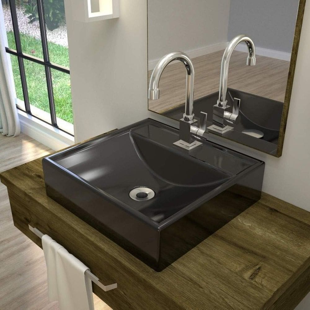 Kit 2 Cubas para Banheiro Q39w Ravena Compace Preto