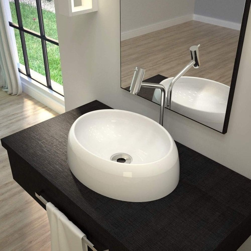 Kit 3 Cubas de Apoio para Banheiro Ov39w Capri Compace Branco