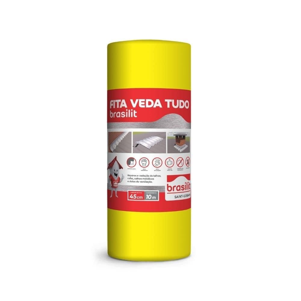 Vedatudo Fita Aluminizada Brasilit 45Cmx10m