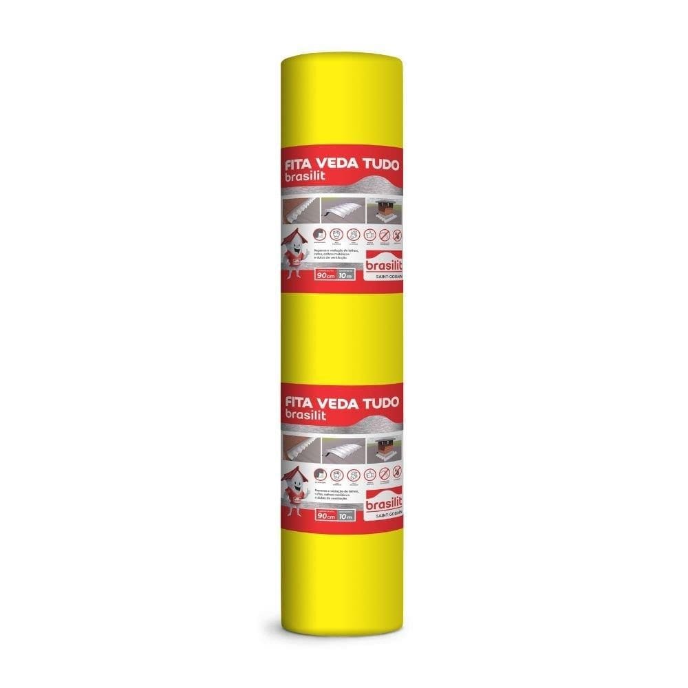 Vedatudo Fita Aluminizada Brasilit 90Cmx10m