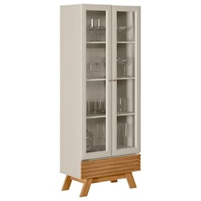 Cristaleira Ripada Estilo Americano Dallas Nature Off-white