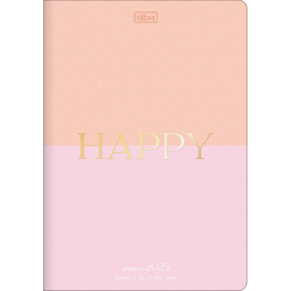 Planner Grampeado 17,8 x 25,4 cm Happy 90 G 2025 Tilibra 4316