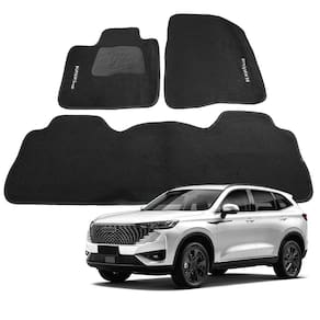 Tapete Haval H6 2023 a 2025 Tapete Automotivo de Carpete Preto 3 Peças