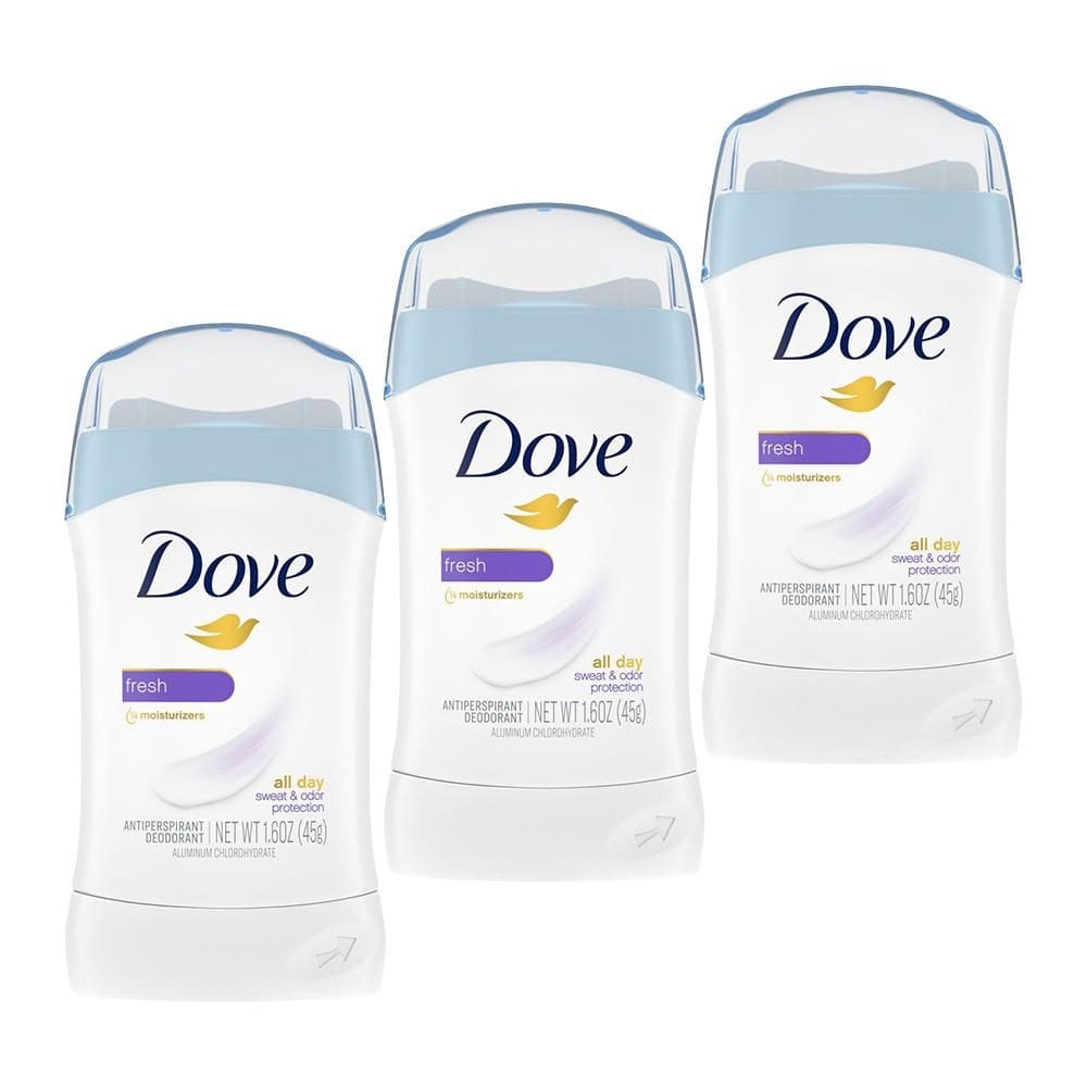 Kit 3 Desodorante Antitranspirante Stick Dove Fresh 45g