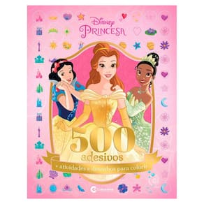 Livro Infantil de Atividades c/ 500 Adesivos Personagens Princesas da Disney - Culturama