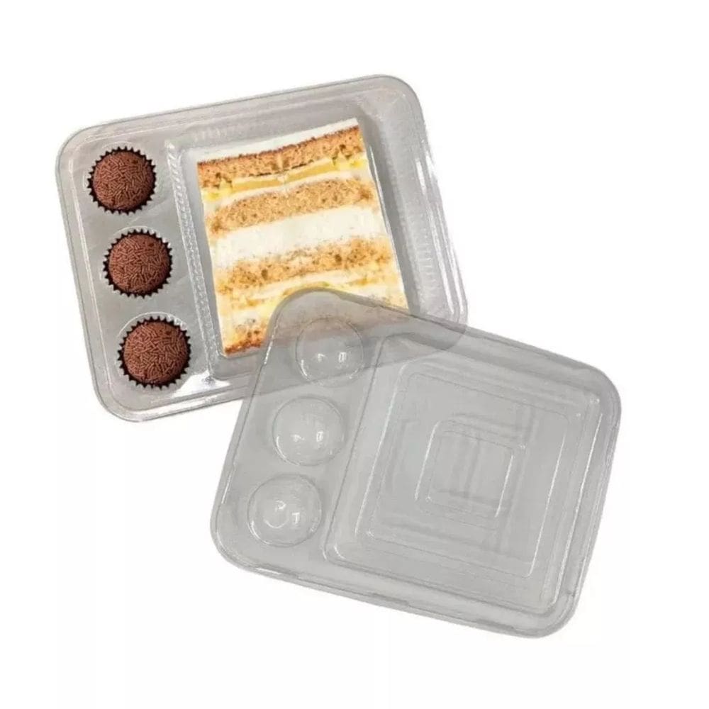 Kit Festa Para Fatia de Bolo e 3 Docinhos Fiesta Cristal 20 Peças