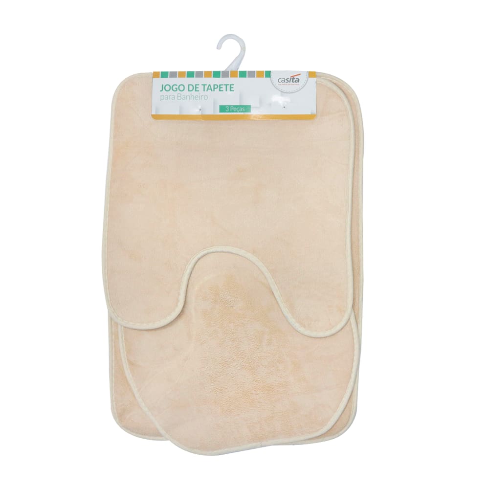 Jogo De Tapete De Banheiro Em Soft 03 Peças