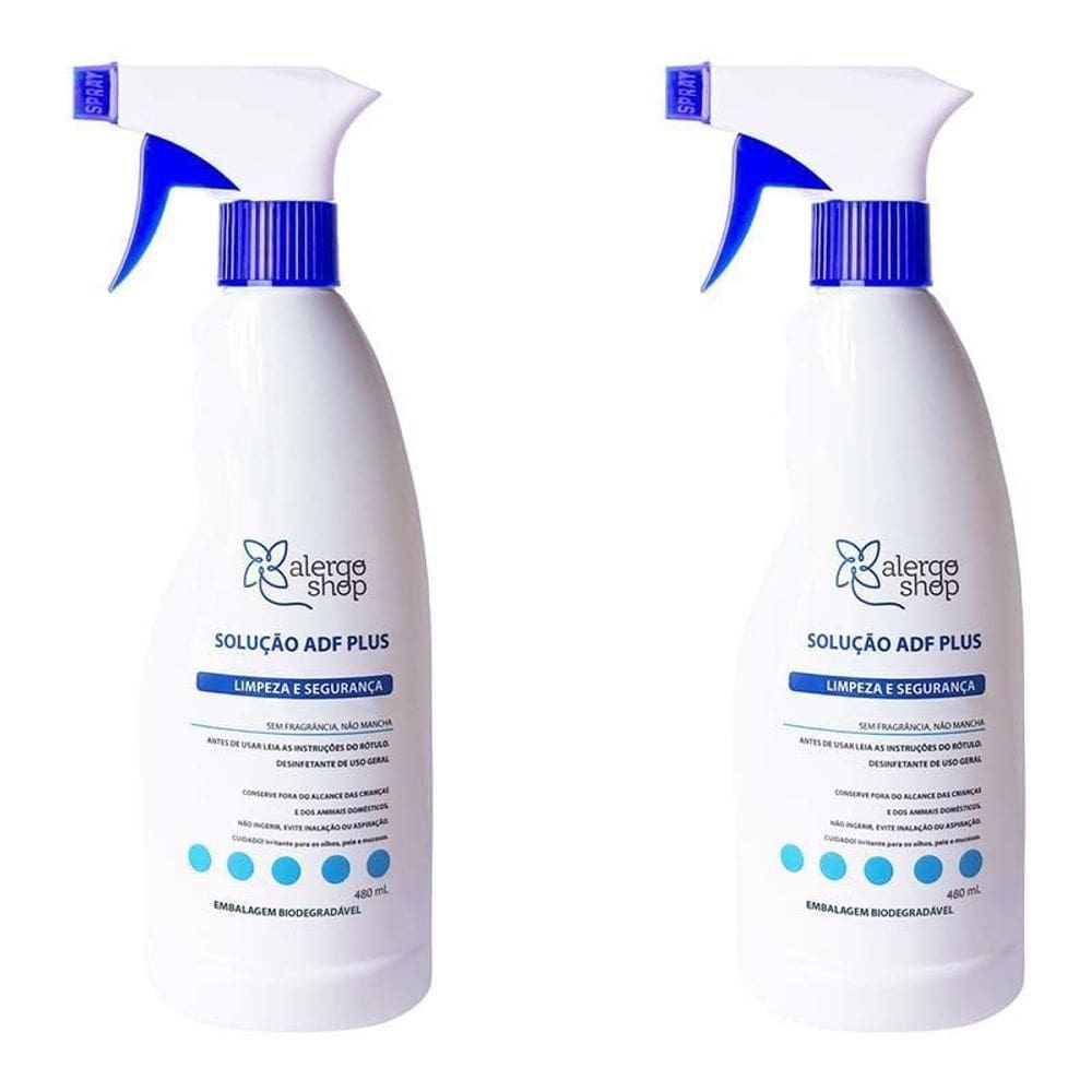 KIT 2 Solução Antiácaros ADF Plus Alergoshop 480ml