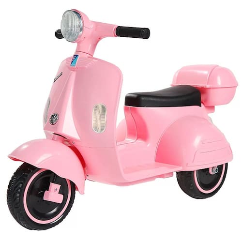 imagem-Moto Elétrica Scooter Unitoys Rosa com 6 Velocidades