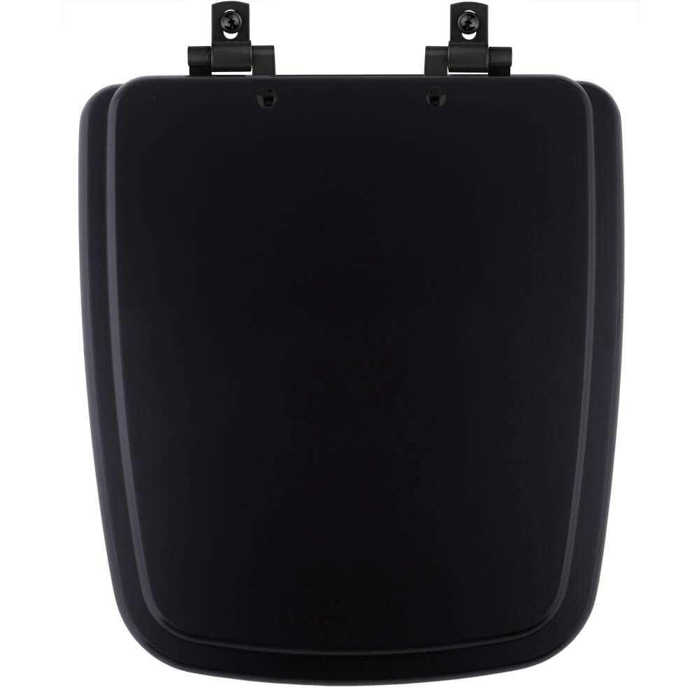 Tampa de Vaso MDF Com Fechamento Lento Boss Matte Black para Louça Incepa com Ferragem Preta