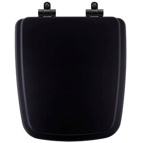 Tampa de Vaso Poliéster Com Amortecedor Boss Matte Black (Preto Fosco) para Bacia Incepa com Ferragem Preta