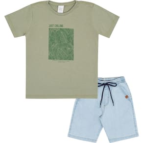 Conjunto Infantil Menino Manga Curta Pulla Bulla Ref. 50782