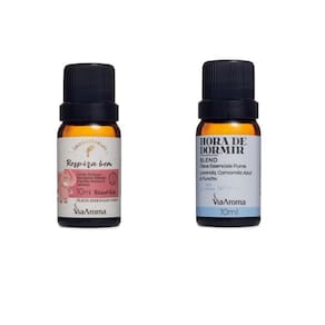 Kit 2 Oleos Essencias Via Aroma (hora de dormir/respira bem)