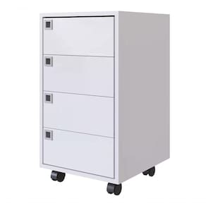 Gaveteiro Para Escritorio 4 Gavetas Ob001 Branco Pp Branco