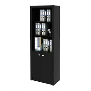 Armário Para Escritório Me4110 Preto Tecno Mobili Preto