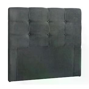 Cabeceira Solteiro 90cm Daiana Suede Cinza Id Suede Cinza