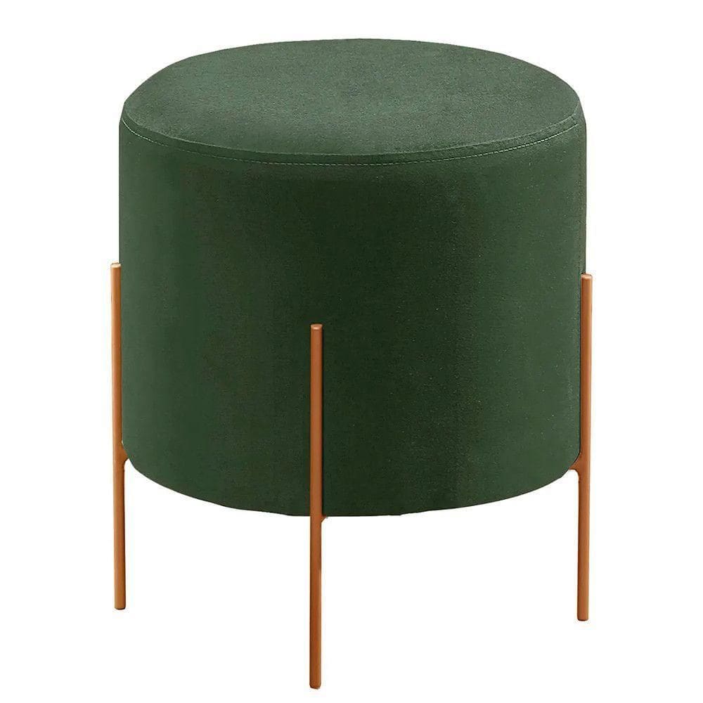 Puff Banqueta Luxo Odim Castellar Móbile Verde