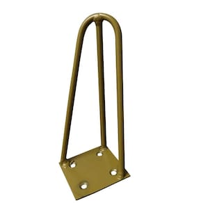 Kit 8 Pés De Metal 15 Cm Hairpin Legs Mesas De Centro Puffs Dourado G41