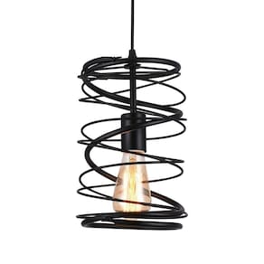Lustre Pendente Taschibra Aramado Twister Preto E27 Bivolt