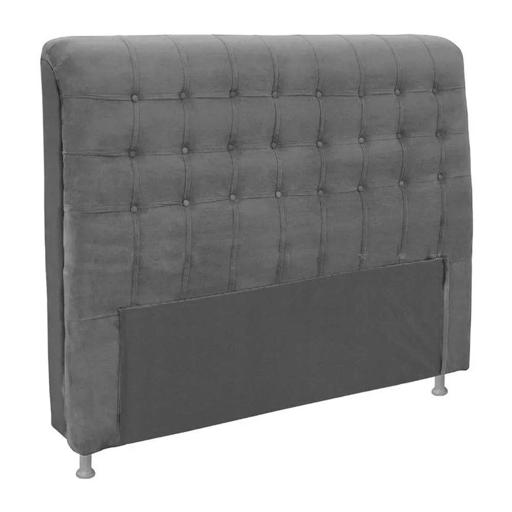 Cabeceira Para Cama Box Casal 195 cm Ana Cinza Suede - Estopar