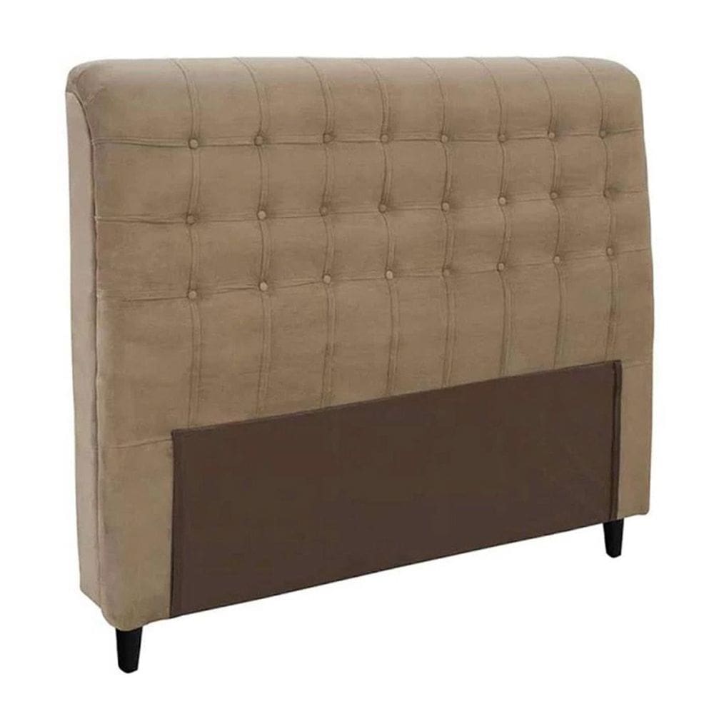 Cabeceira Para Cama Box Casal 195 cm Ana Bege Suede - Estopar