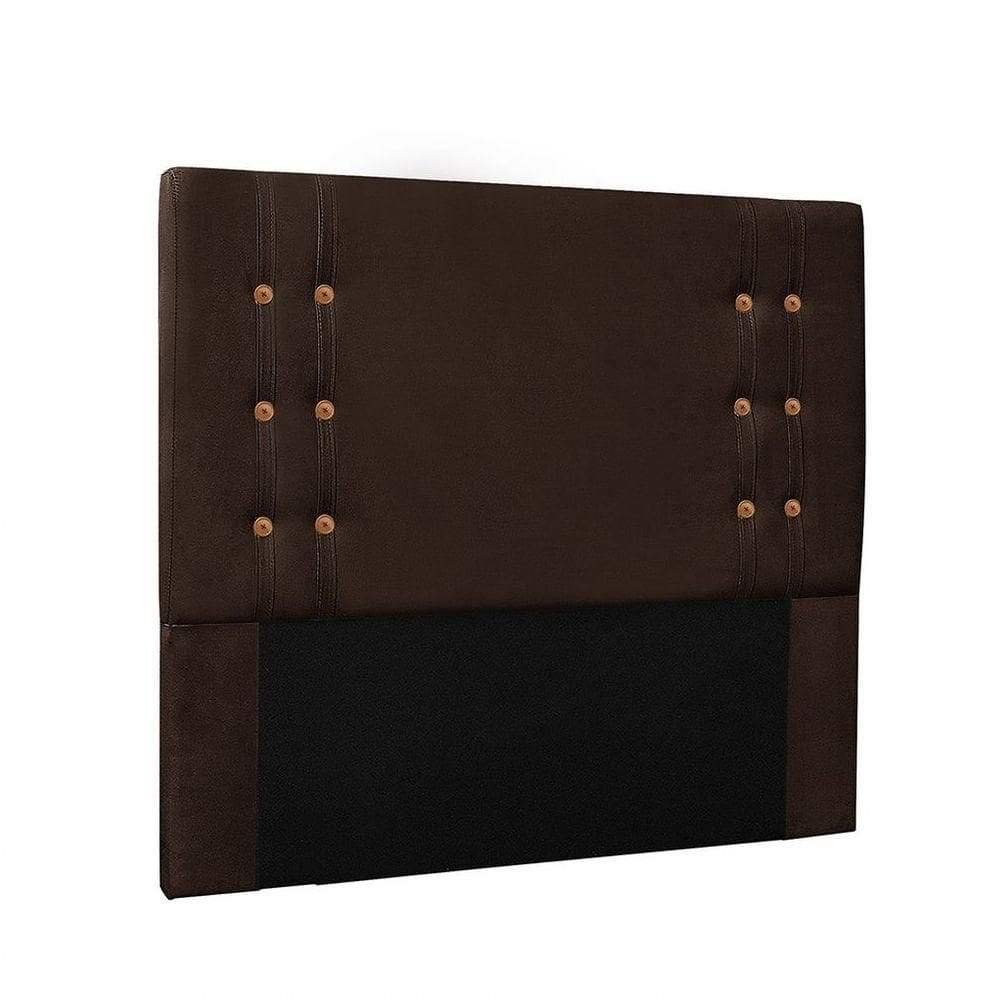 Cabeceira Gênova para Cama Box Casal 140cm Suede Café