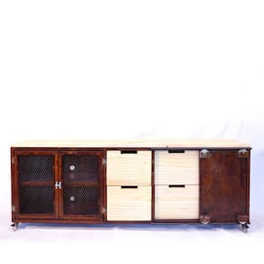 Rack para Tv Central Park Estilo Industrial Em Ferro 160cm