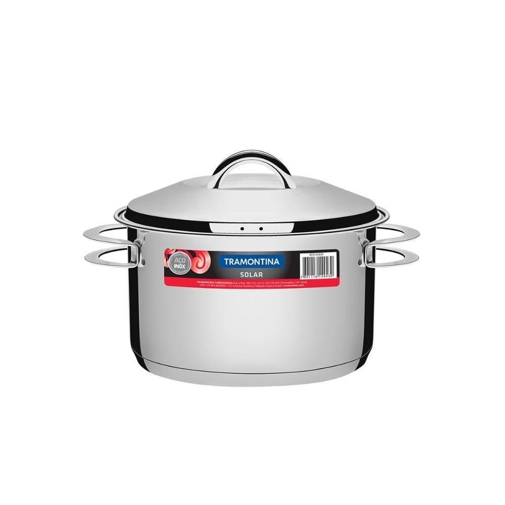 Panela Em Aço Inox Fundo Triplo Linha Solar 6,1 Litros Pit 2 - Tramontina